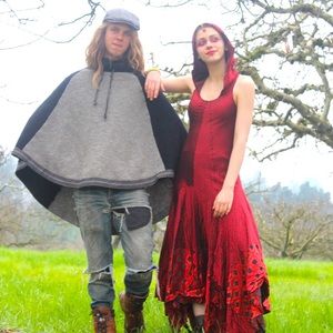 Boho Unique Burgundy Dress